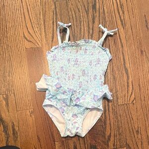 Ruffle Butts Floral One-Piece Swimsuit with Ruffle Details